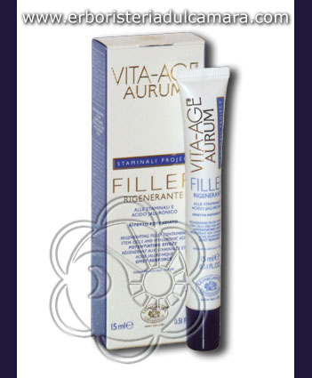 Aggiungi Filler Rigenerante alle Staminali e Acido Jaluronico Vita Age Aurum (15 ml) Bottega di Lungavita - Cosmesi Vegetale, Cosmetici, Regali, Natale, Ricorrenze, Rughe, Anti Age, Antitempo, Fitocosmesi, Antinvecchiamento, Invecchiamento Pelle, Filler Anti Et al carrello